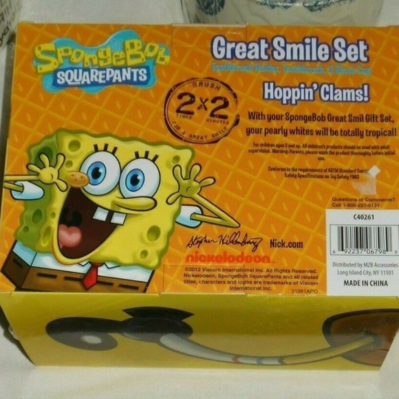 SpongeBob SquarePants Bubbly Great Smile 3 Pc Set - Picture 5 of 5